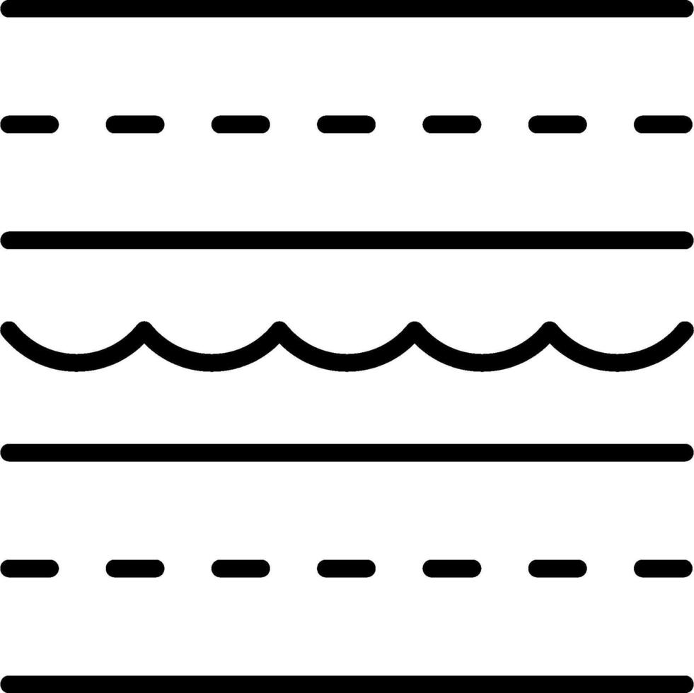 A line of waves and lines on a white background vector
