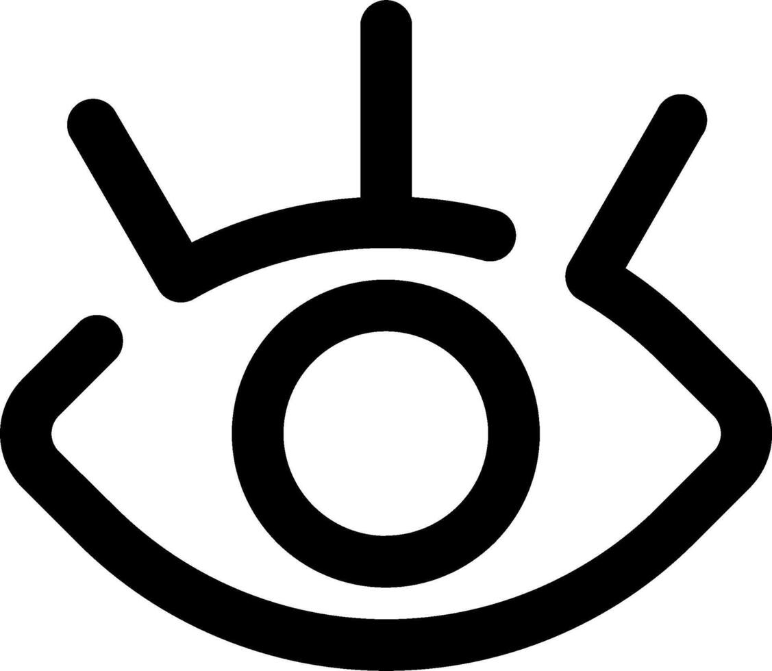 An eye icon on a white background vector