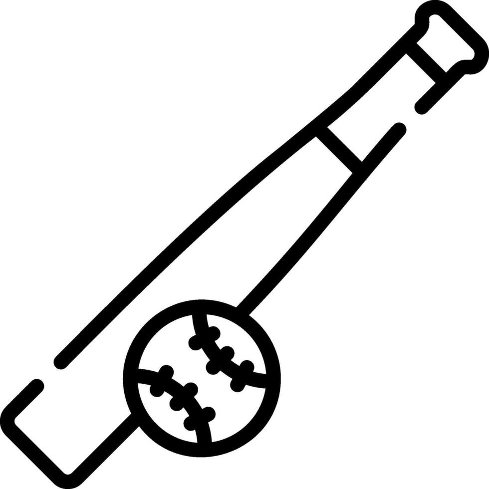 Baseball bat and ball icon vector
