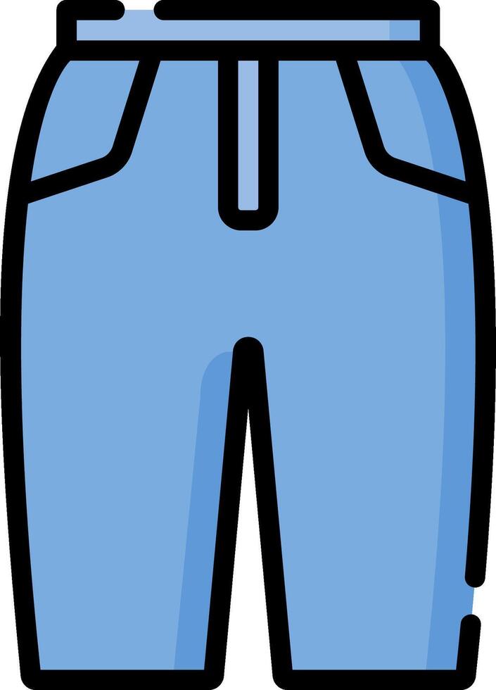 A blue shorts with a pocket on the side vector