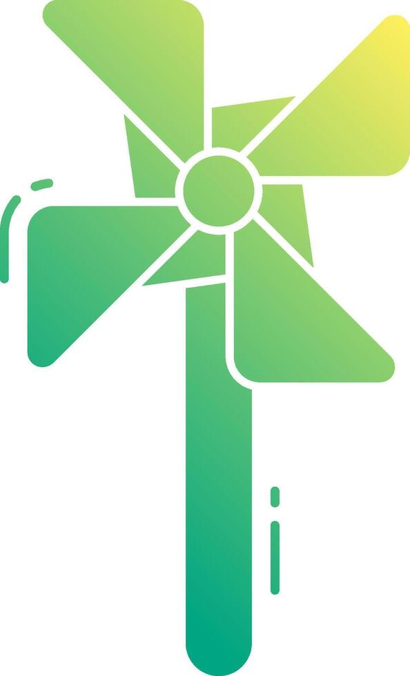 A green and yellow windmill logo vector