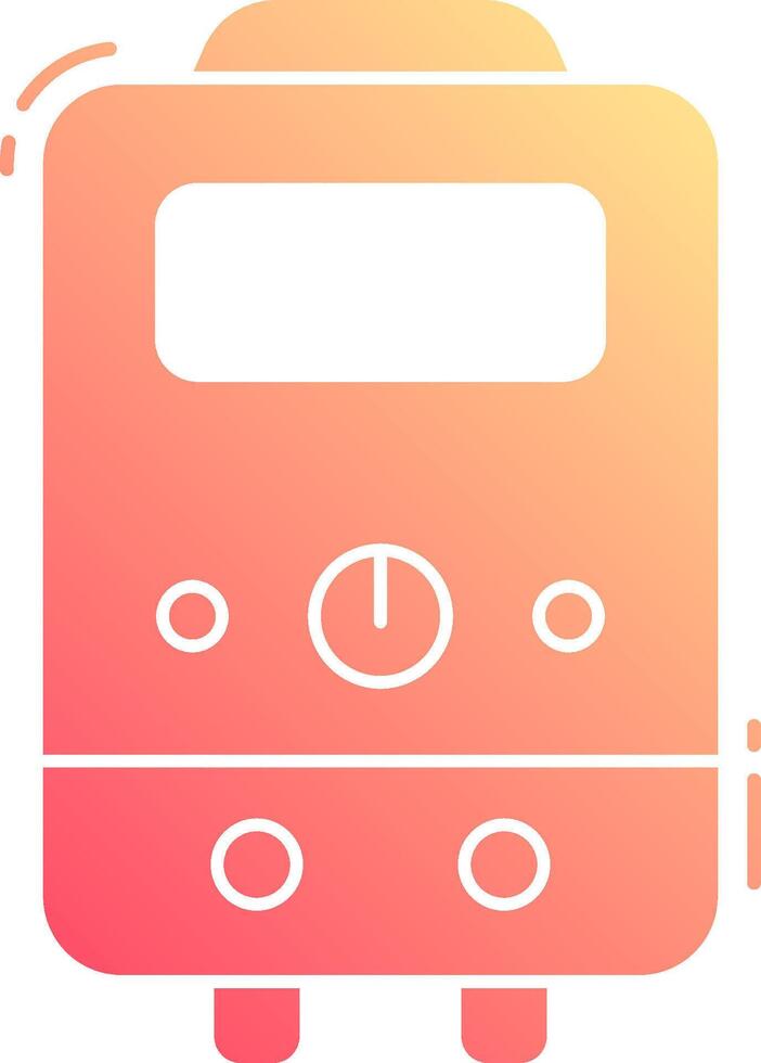 A train icon with a red and orange background vector