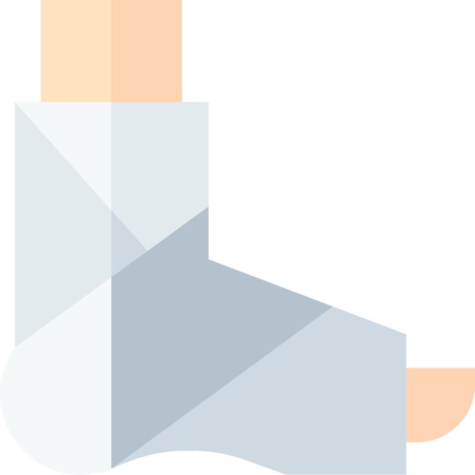 A foot with a cast on it vector