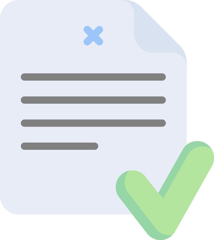 A check mark icon with a paper document vector