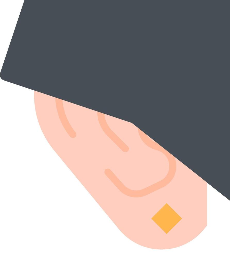 A person with a graduation cap on their ear vector