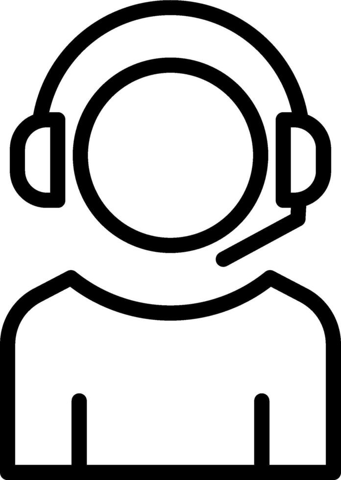 A person wearing a headset icon vector