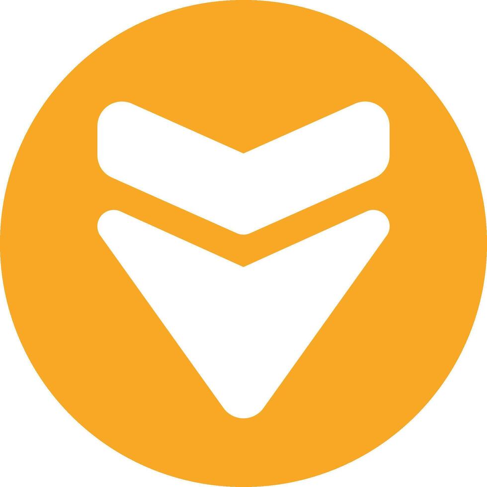 The arrow icon is shown in a yellow circle vector