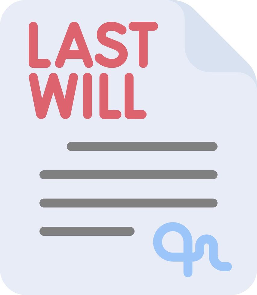 Last will and testament vector