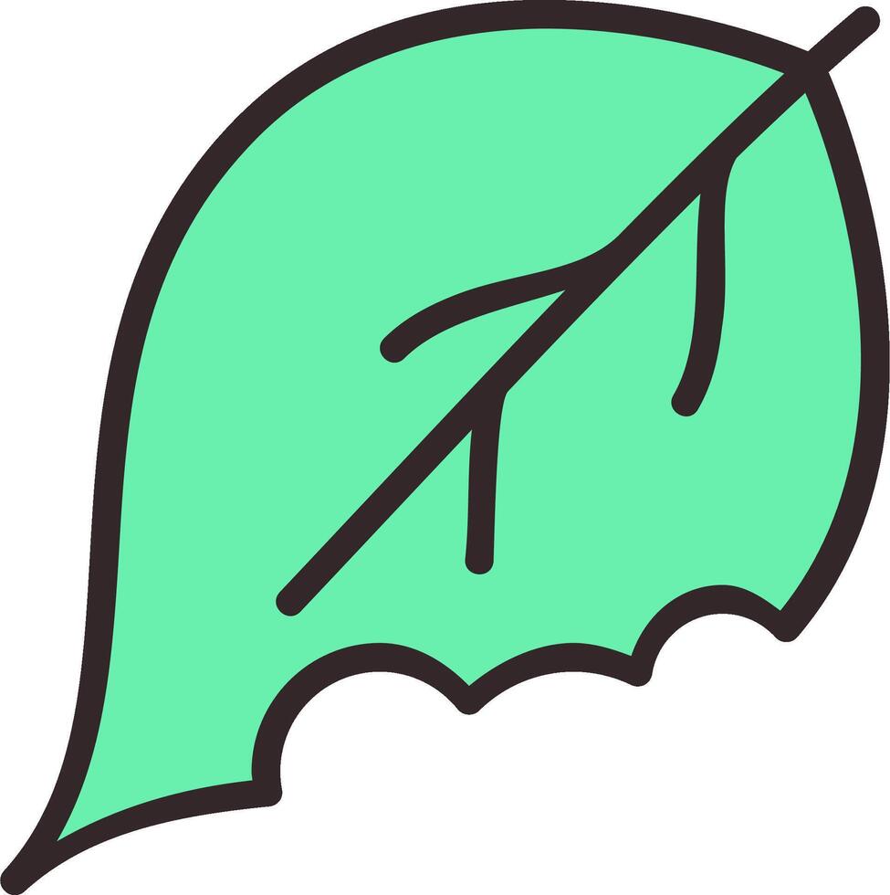 A green leaf icon on a white background vector