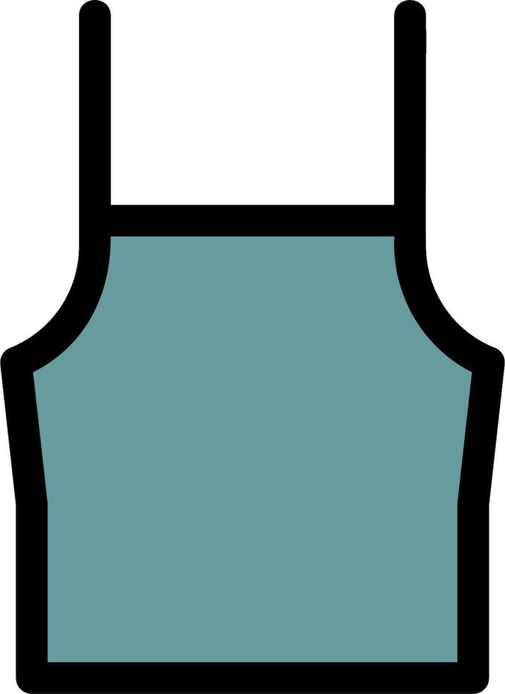 A blue top with a black strap vector