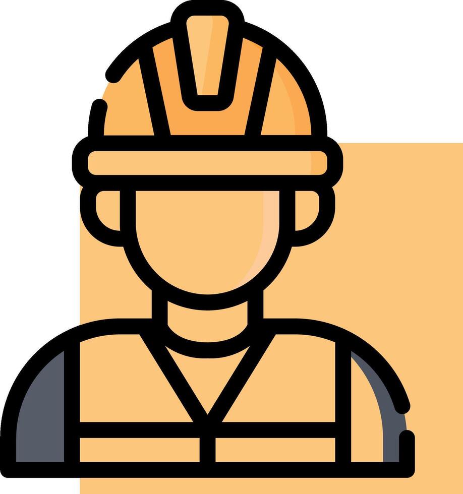 A construction worker icon on a white background vector