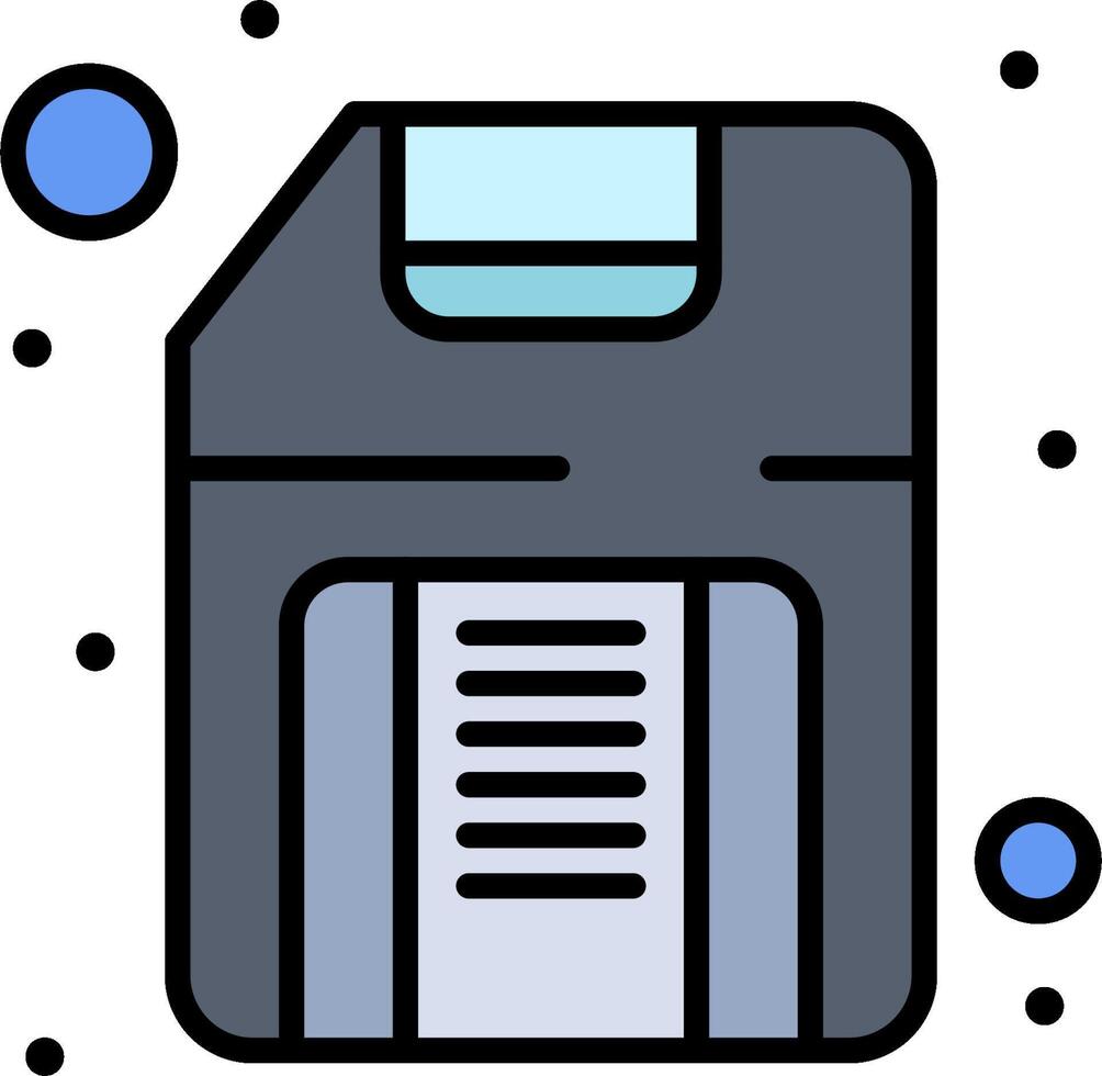 A floppy disk icon with dots around it vector