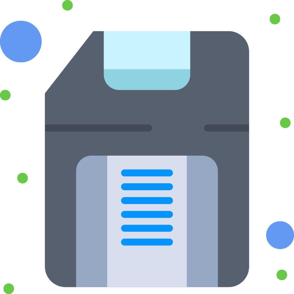 A floppy disk icon with dots around it vector