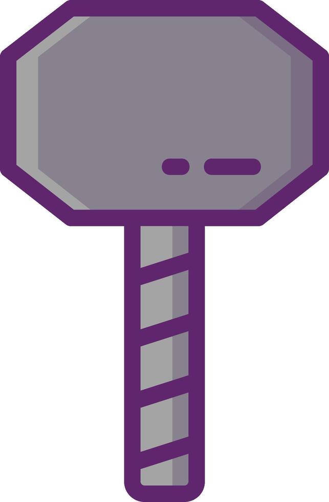 Thor hammer icon illustration vector