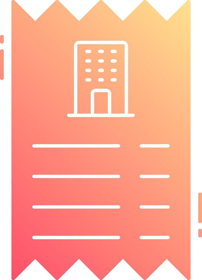 A building icon with a note on it vector