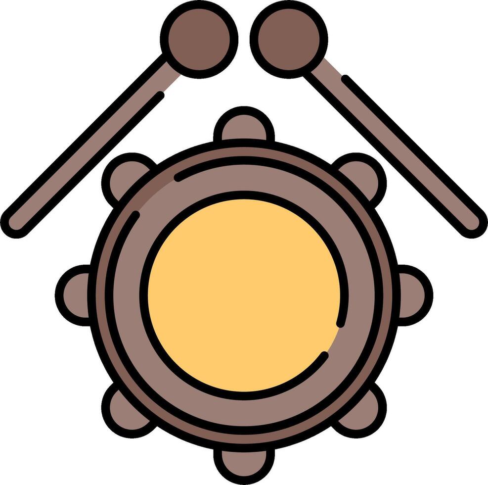 A drum and sticks icon on a white background vector