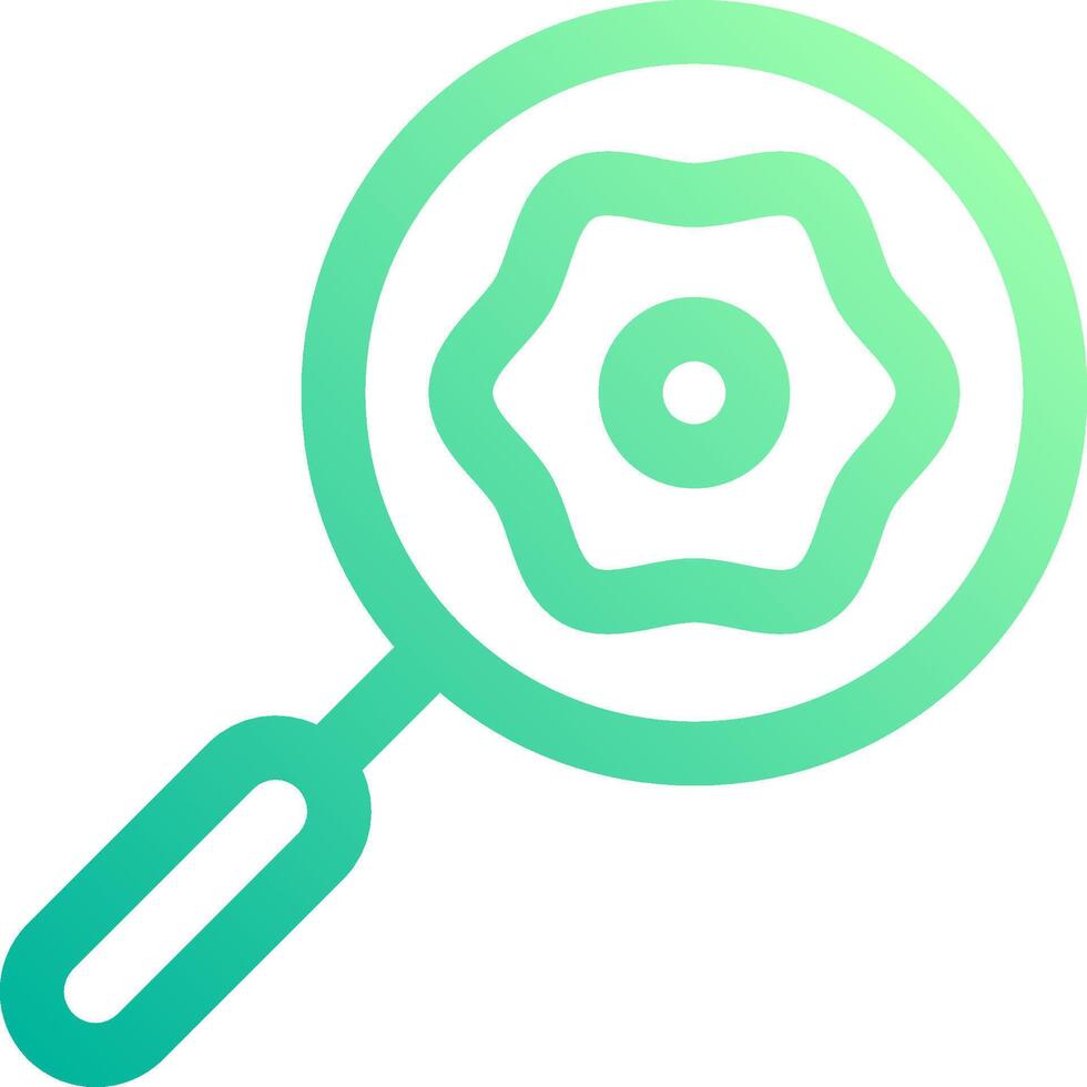 A magnifying glass with a flower on it vector