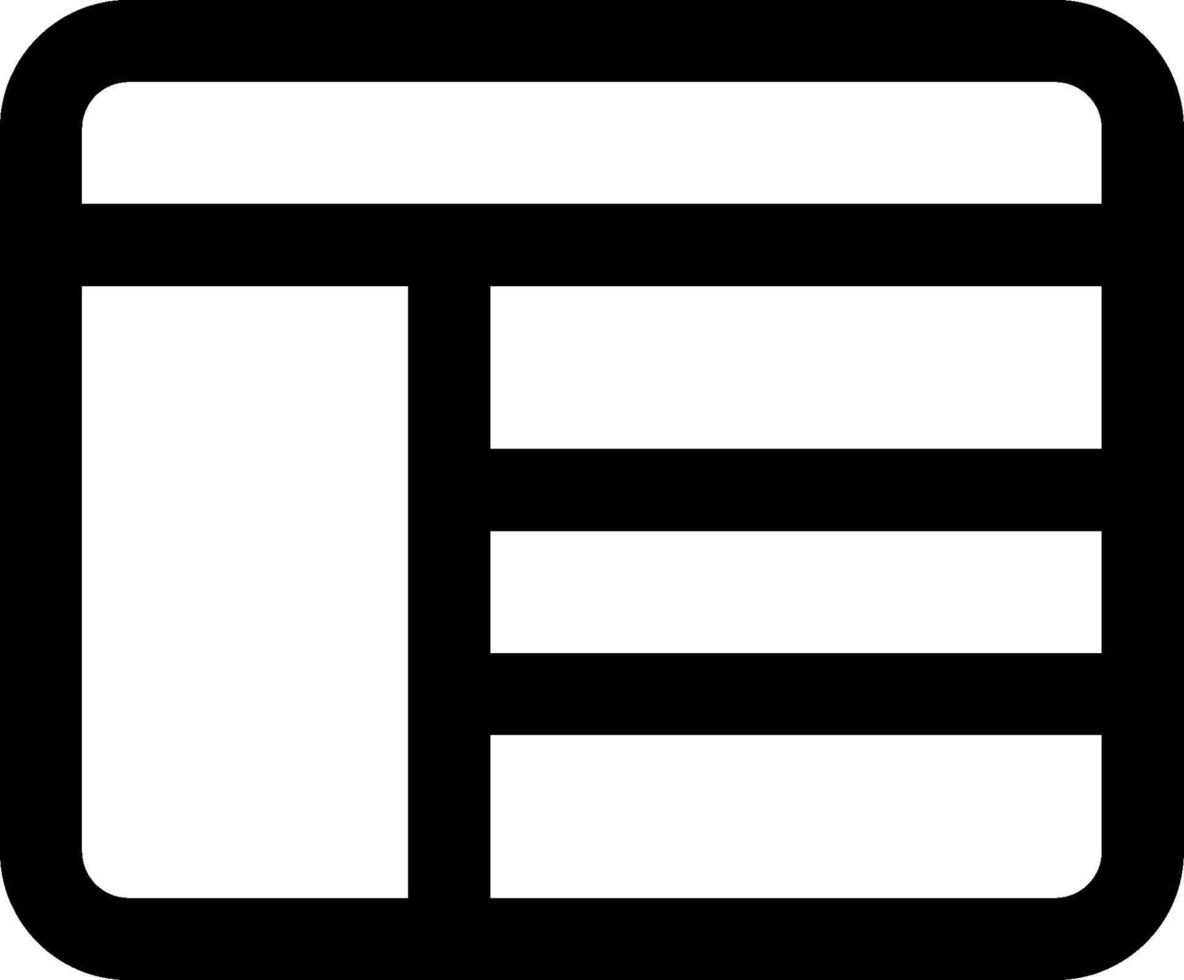 A black and white icon of a newspaper vector