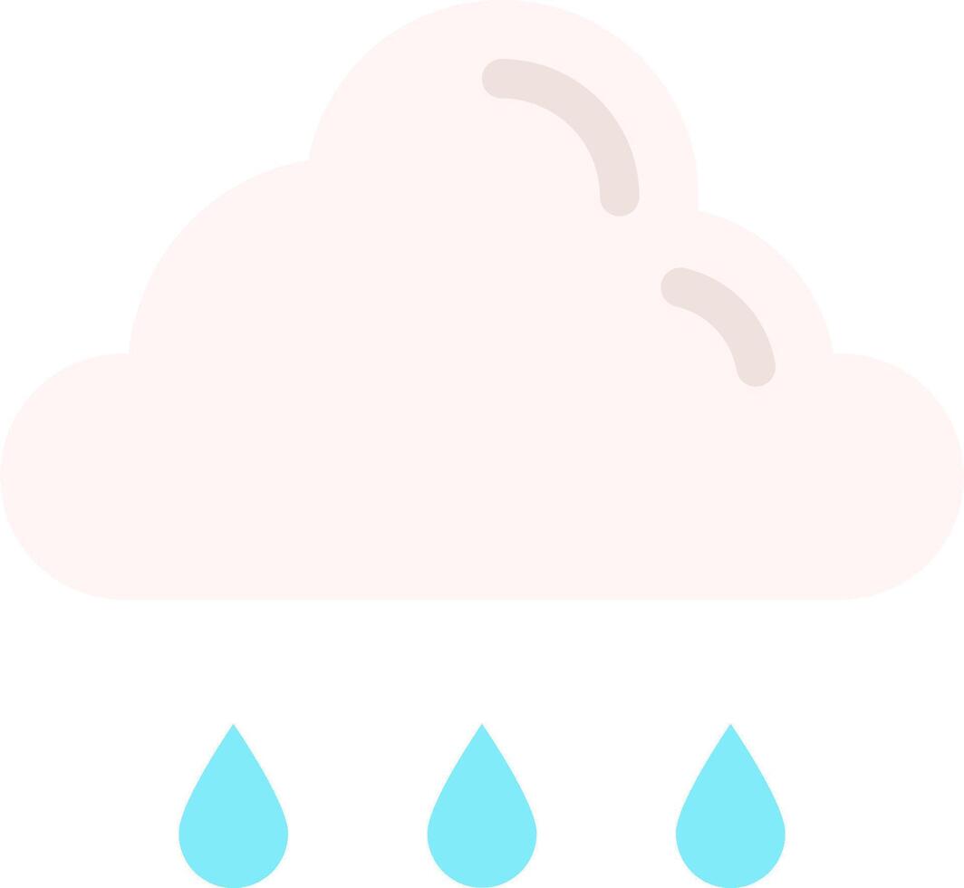 A cloud with rain drops on it vector