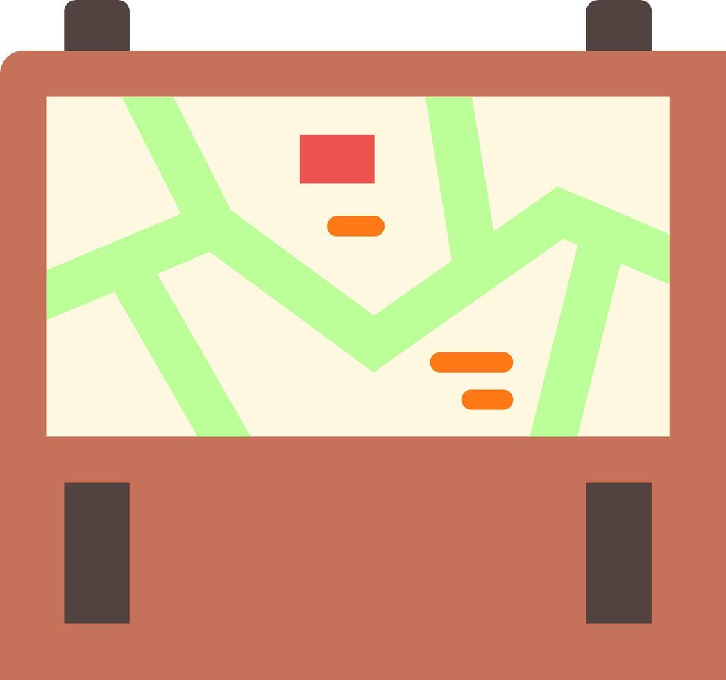 A suitcase with a map on it vector