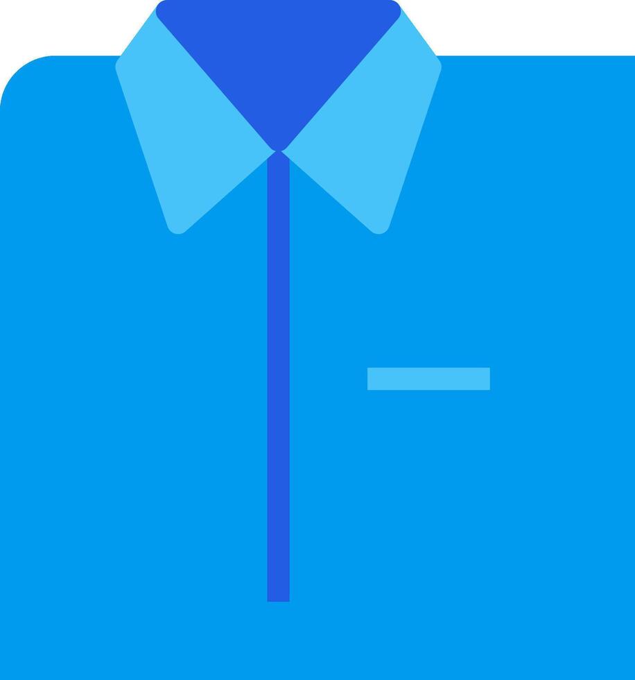 A blue shirt with a blue tie vector
