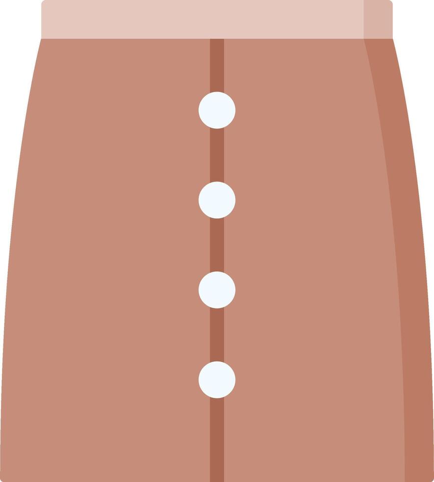A skirt with buttons on the front vector