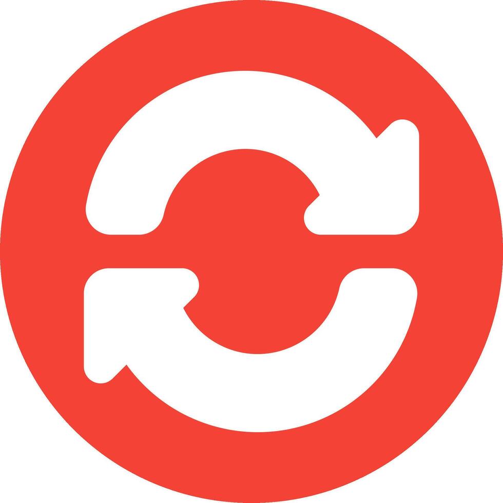 A red circle with an arrow pointing to the right vector