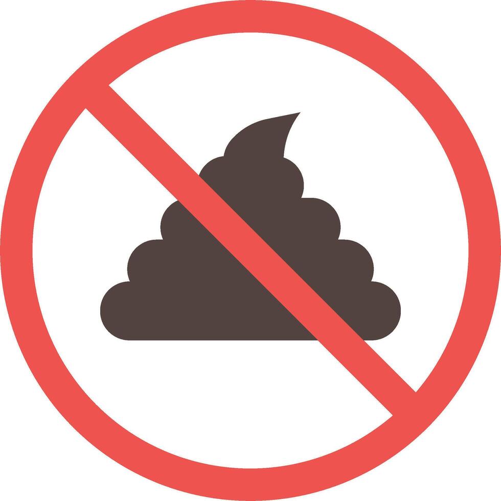 A no poo sign on a white background vector