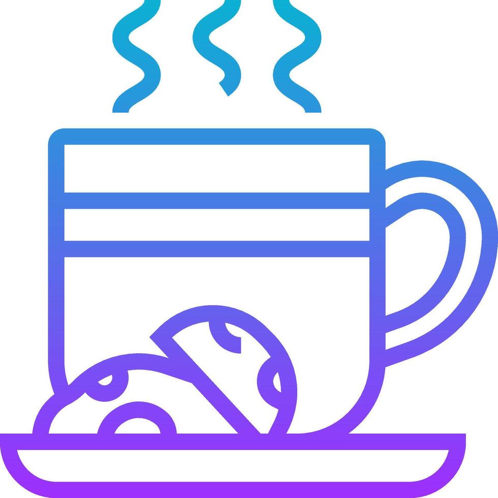 Coffee icon with a cup and a cookie vector