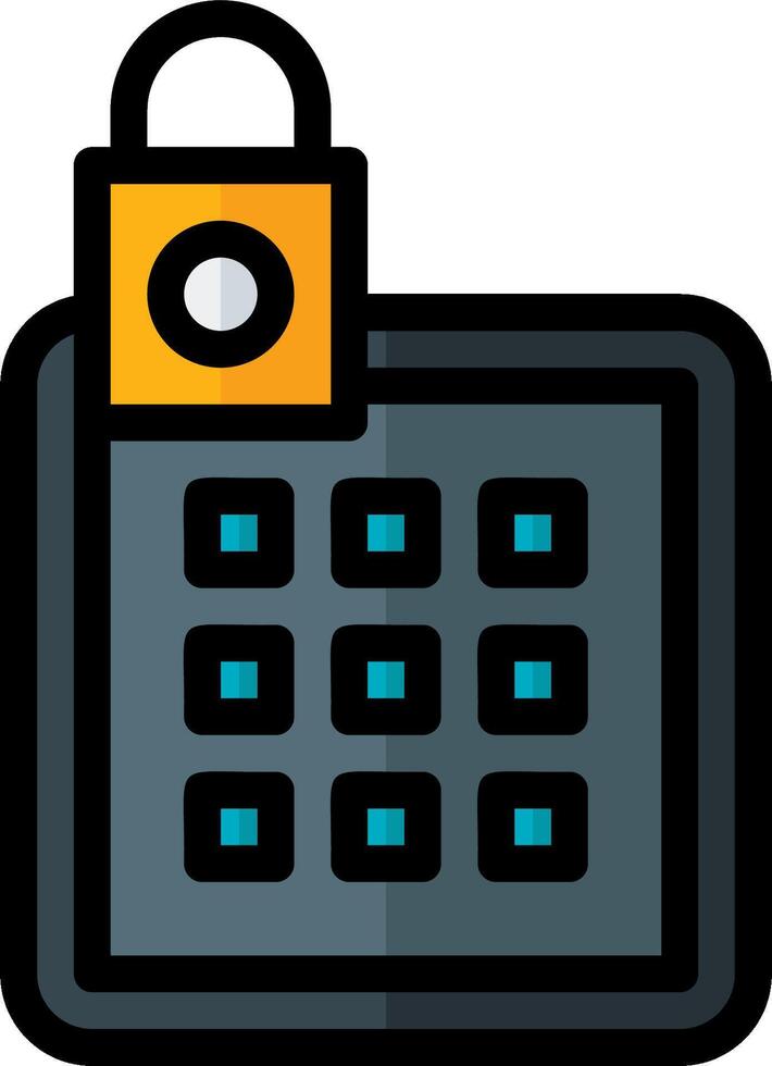 A padlock on a computer screen vector