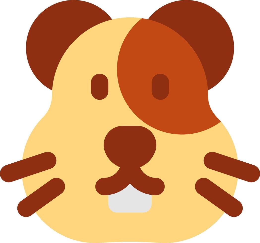 A cartoon mouse with a brown and white face vector