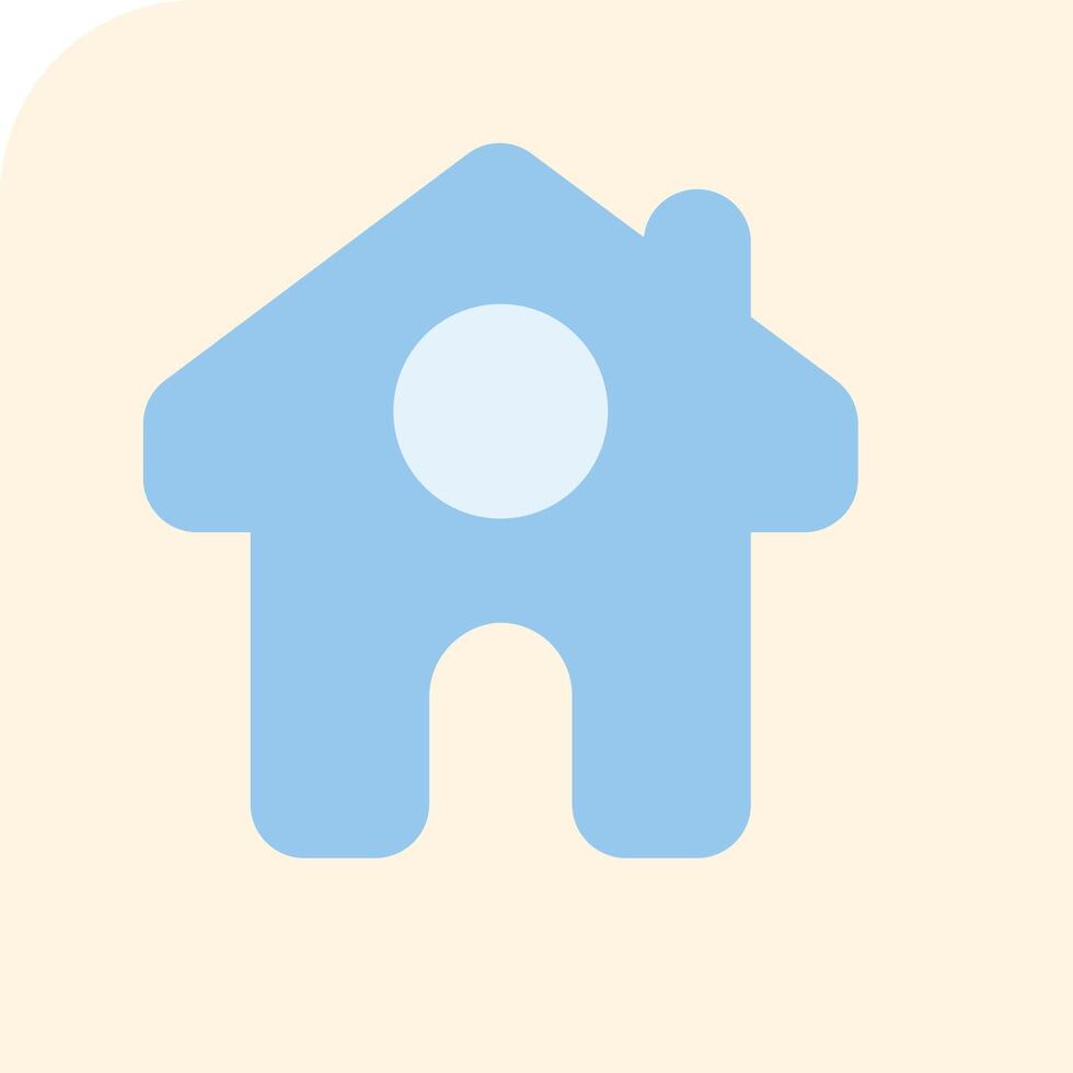 A blue house icon on a light background vector