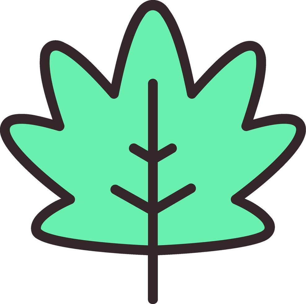 A green leaf icon on a white background vector