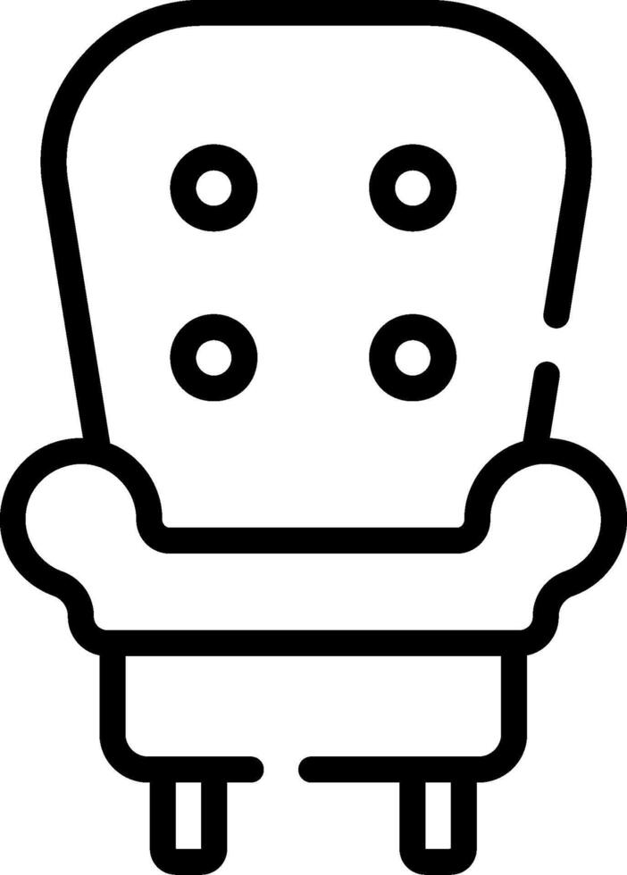 A chair icon with dots on it vector
