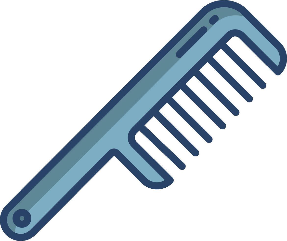 A comb with a handle on it vector