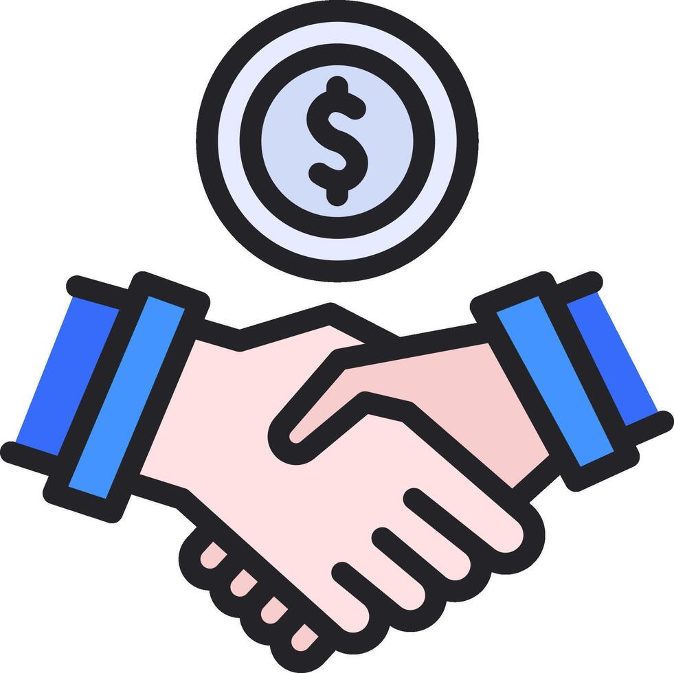 Handshake with dollar sign illustration vector