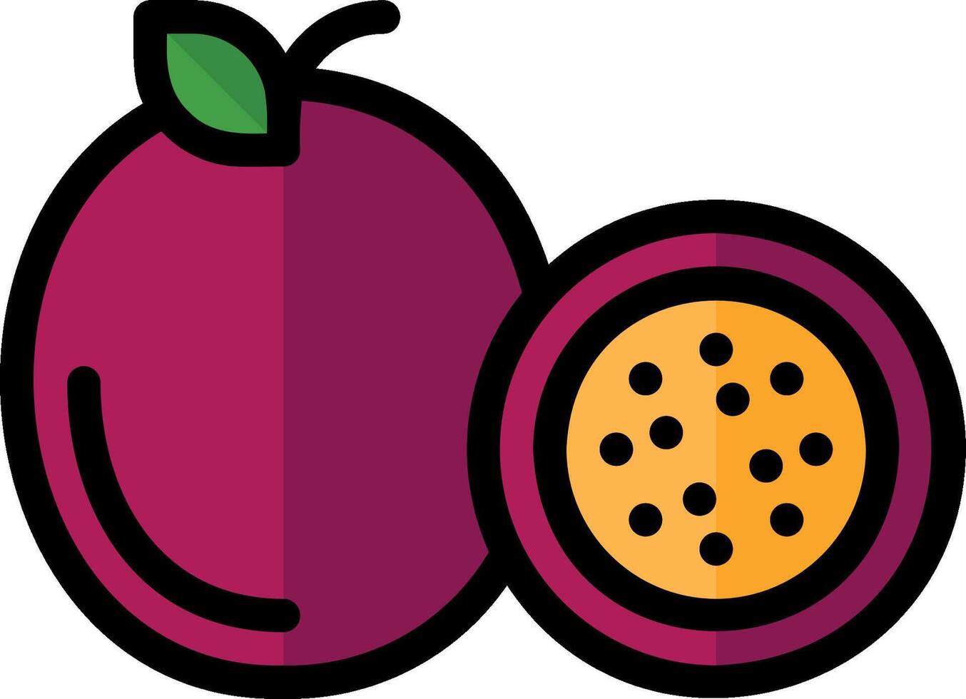 Passion fruit icon vector