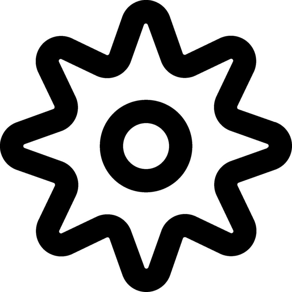 A black and white gear icon vector