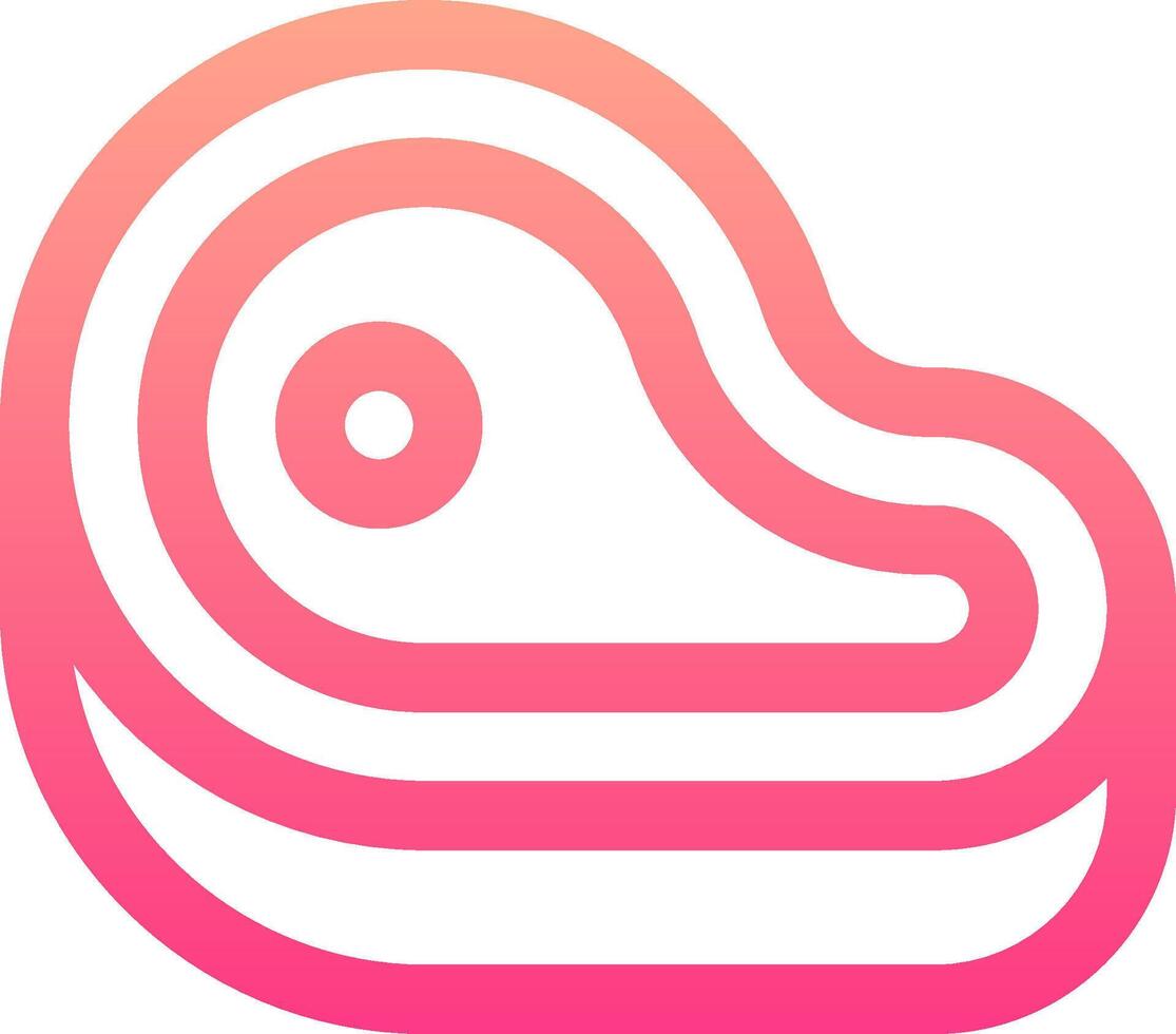 A pink and white logo with a curved shape vector