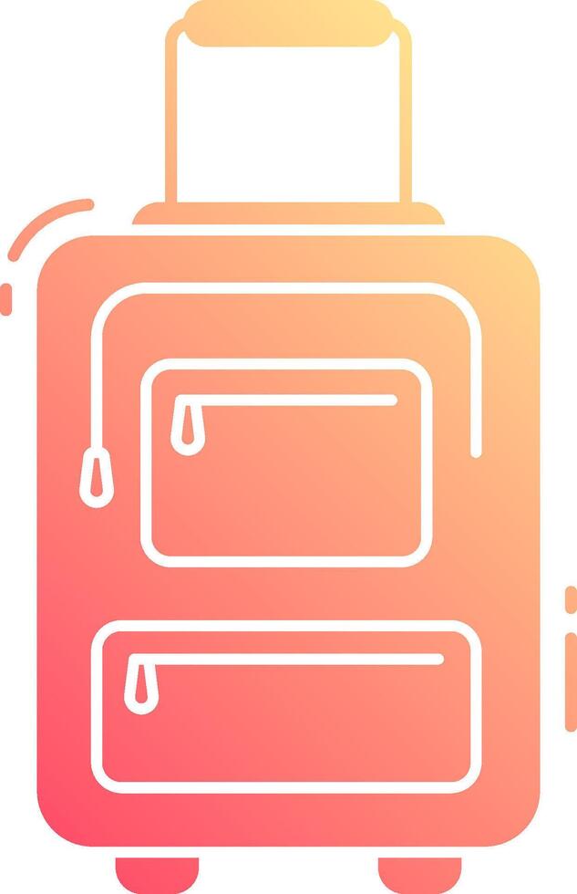 A suitcase with a handle on it vector
