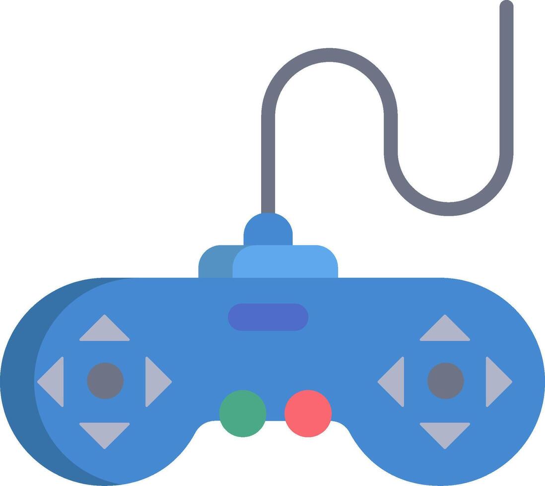 A game controller with a cord attached to it vector