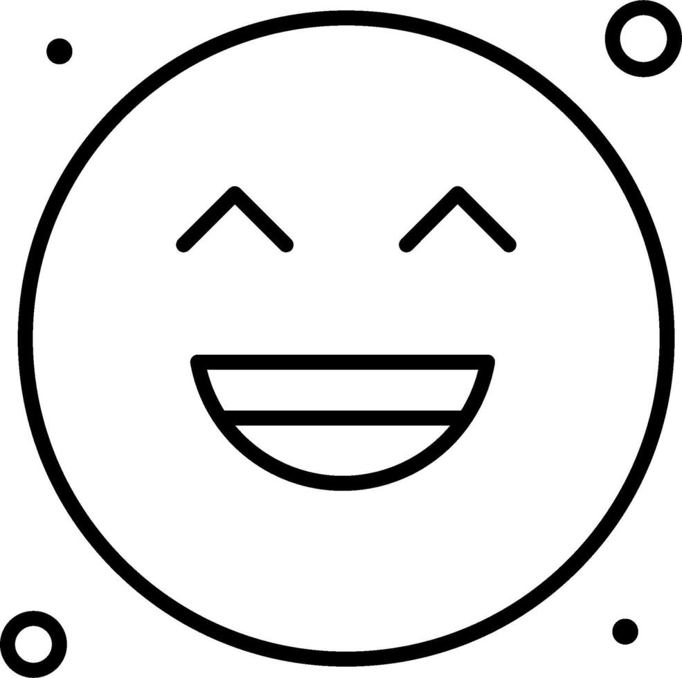 A smiling face with circles around it vector