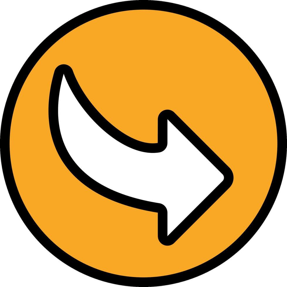 A yellow circle with an arrow pointing to the left vector