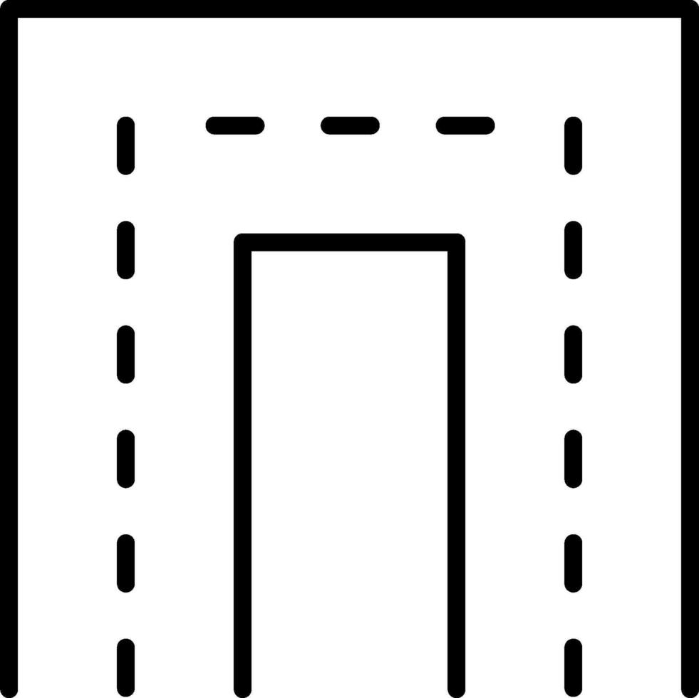 A black and white line drawing of a door vector