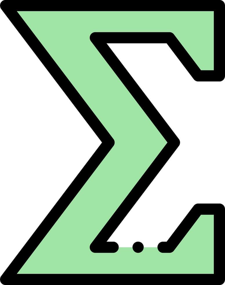 The letter z in green with a black outline vector