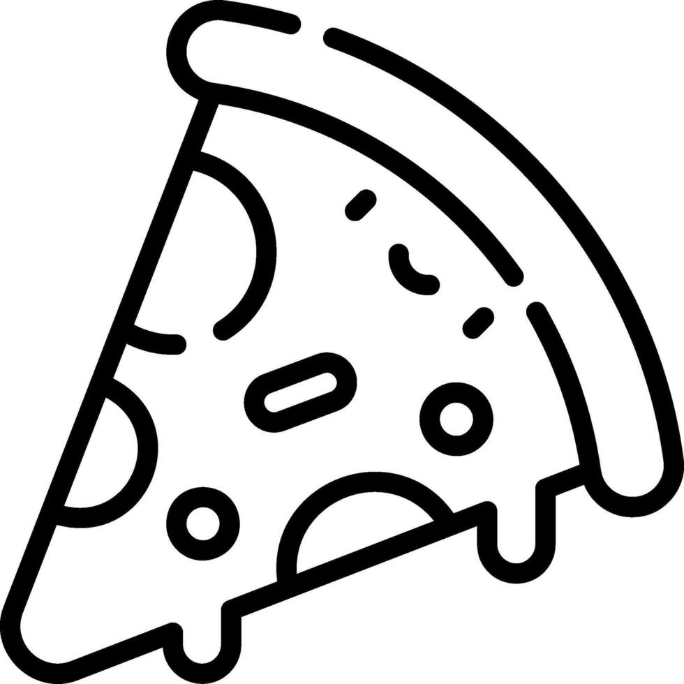 Pizza slice icon illustration vector
