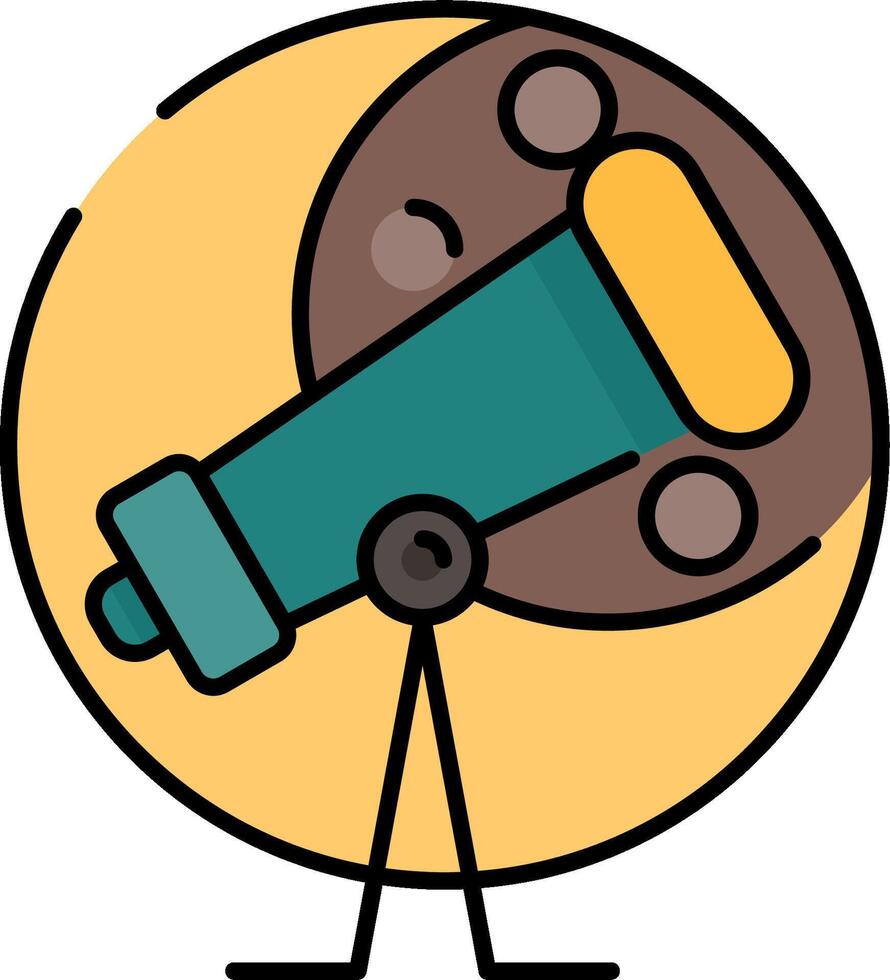 A cartoon telescope icon on a white background vector