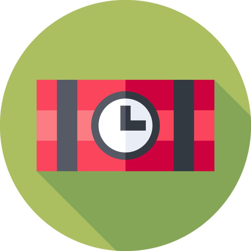 A red and black striped bandana with a clock on it vector
