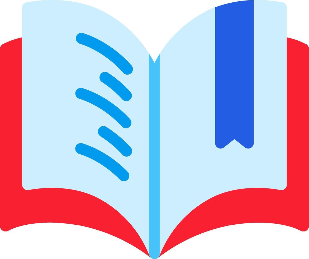 A book with a blue ribbon on it vector
