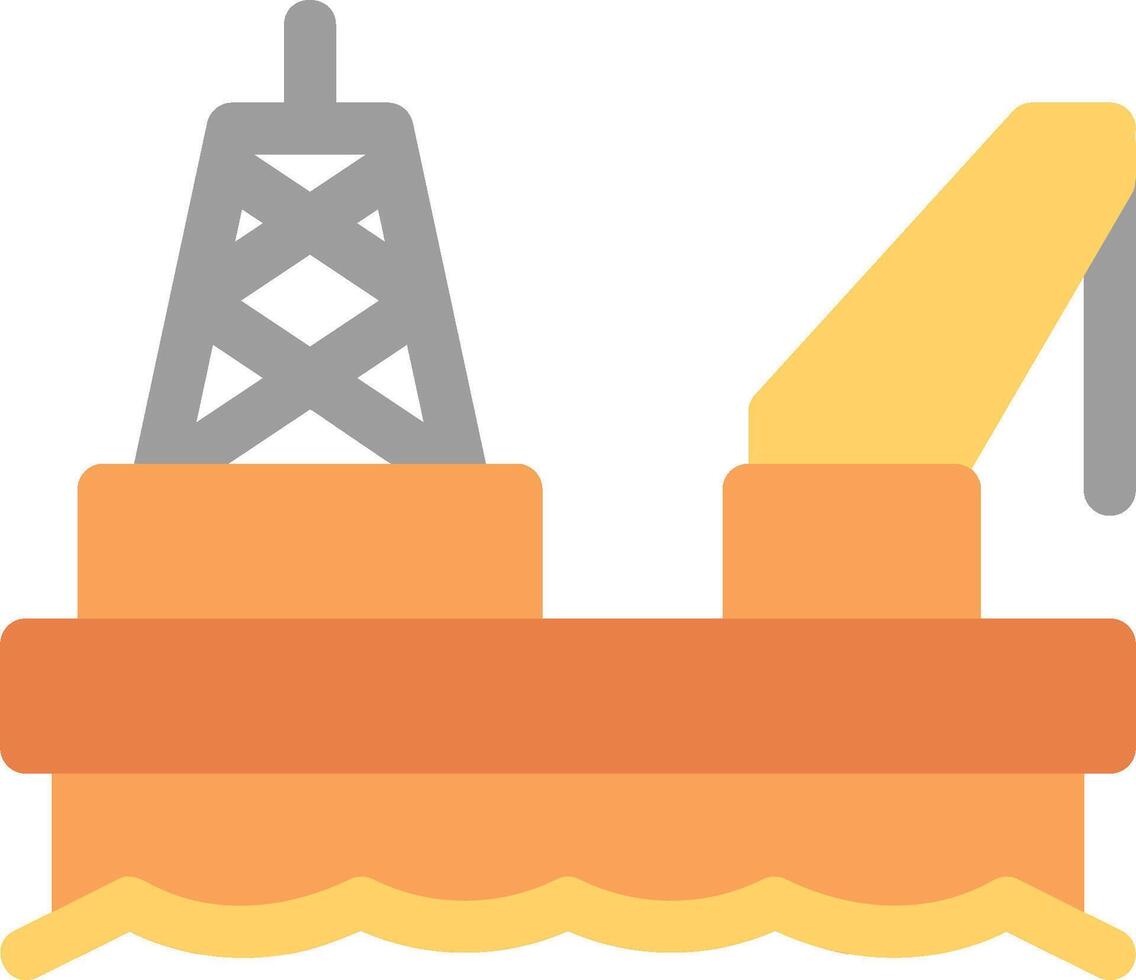 Oil rig icon illustration vector